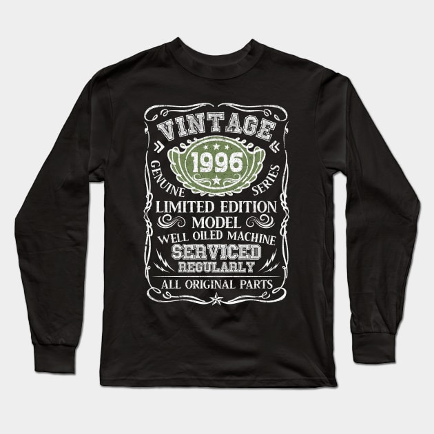 Vintage Made in 1996 27th Bithday GIft 27 Years Old Birthday Long Sleeve T-Shirt by denvau123